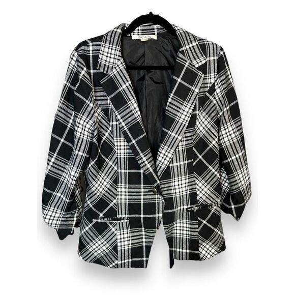 Nick & Mo Plaid Blazer Shacket - Picture 1 of 5